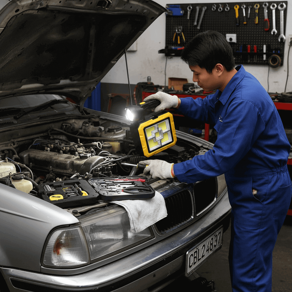 LINTERNA CON SET DE HERRAMIENTAS - ARGYNIA BEAUTY